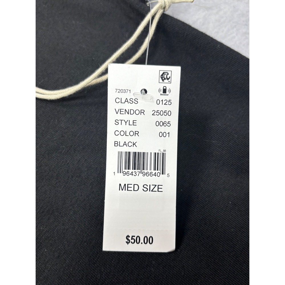 Fear of God Essentials Mens M‎ TShirt Black Crew Neck Short Sleeve Cotton New - Picture 8 of 15